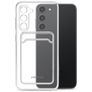 Mobilize Gelly Card Doorzichtig Samsung Galaxy S23 Plus Hoesje Flexibel TPU Backcover met Pasjeshouder - Transparant