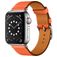 Mobigear Torino Leren Apple Watch Bandje Gespsluiting - 42/41/40/38 mm - Oranje
