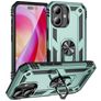 Mobigear Armor Ring iPhone 16 Hoesje Hardcase Backcover Shockproof met Ringhouder - Groen