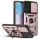 Mobigear Armor Ring Cam Slide Vivo Y33s Hoesje Hardcase Backcover Shockproof met Ringhouder en Camera Slider - Roségoud