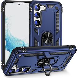 Mobigear Armor Ring Samsung Galaxy S23 Hoesje Hardcase Backcover Shockproof met Ringhouder - Blauw