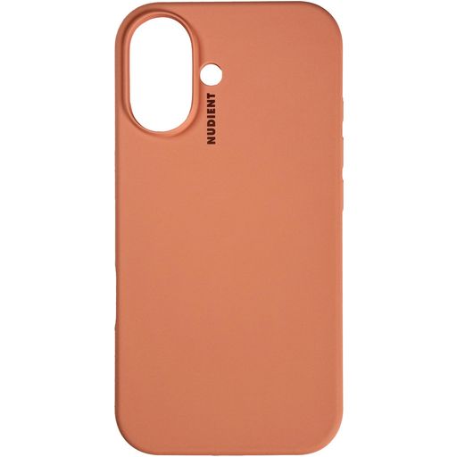 Nudient Base iPhone 16 Plus Siliconen Hoesje Backcover - Peach Orange