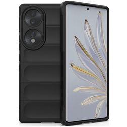 Mobigear Bumpy HONOR 70 Hoesje Flexibel TPU Backcover - Zwart