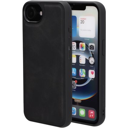 Mobiparts Classic iPhone 17e MagSafe Hoesje TPU,Kunstleer Backcover - Graphite Black