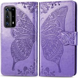 Mobigear Butterfly Huawei P40 Pro Hoesje Bookcase Portemonnee - Paars