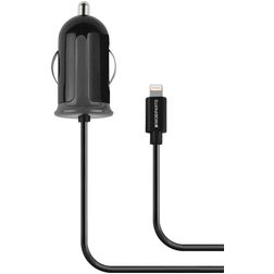 Mobiparts Autolader Apple Lightning 1 m 2.4A - Zwart