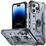 Mobigear Armor Ring iPhone 14 Pro Hoesje Hardcase Backcover Shockproof met Ringhouder - Grijs