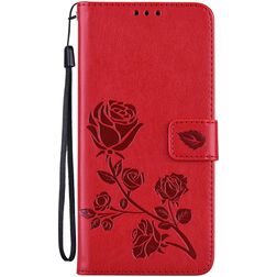 Mobigear Roses HONOR 50 Lite Hoesje Bookcase Portemonnee - Rood