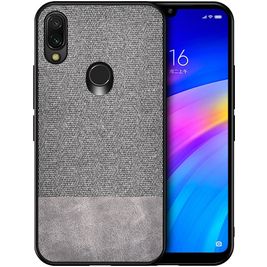 Mobigear Fabric Xiaomi Redmi 7 Hoesje Hardcase Backcover - Grijs