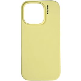 Nudient Base iPhone 16 Pro Max Siliconen Hoesje Backcover - Pale Yellow