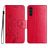 Mobigear Flowers Samsung Galaxy A56 Hoesje Bookcase Portemonnee - Rood