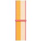 Mobigear Woven Nylon Apple Watch Bandje Klittenbandsluiting - 42/41/40/38 mm - Geel / Beige