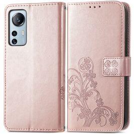 Mobigear Clover Xiaomi 12 Lite Hoesje Bookcase Portemonnee - Roségoud