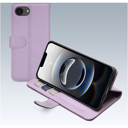 Mobilize Premium Gelly iPhone 16e Hoesje Bookcase Portemonnee - Paars