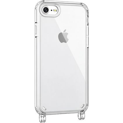 Mobigear Mix & Match Doorzichtig iPhone SE (2022) Flexibel TPU Hoesje met koord - Transparant
