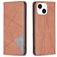 Mobigear Rhombus Slim iPhone 15 Hoesje Bookcase - Bruin