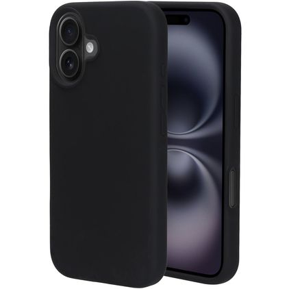 Mobiparts iPhone 16 Siliconen Hoesje Backcover - Zwart