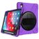 Mobigear SureGrip XGuard iPad Air 11 Inch (2025) Hoes Hard Kunststof,Siliconen Backcover + Stylus Houder + Schouderband + Standaard - Paars
