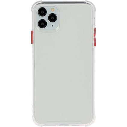 Mobigear Cushion iPhone 12 Pro Max Hoesje Flexibel TPU Backcover Shockproof - Wit
