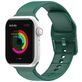 Mobigear Dashed Siliconen Apple Watch Bandje Gespsluiting - 42/41/40/38 mm - Groen