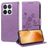 Mobigear Flowers Xiaomi 14T Pro Hoesje Bookcase Portemonnee - Paars