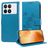 Mobigear Flowers POCO X6 Pro Hoesje Bookcase Portemonnee - Blauw