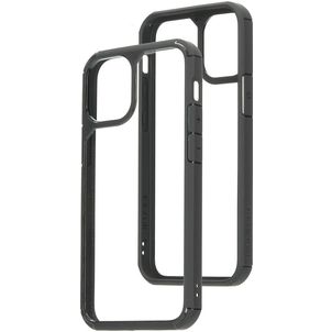 Mobiparts Rugged Clear iPhone 12 Mini Hoesje Hardcase Backcover Shockproof - Transparant / Zwart
