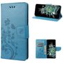 Mobigear Butterfly OnePlus 10T Hoesje Bookcase Portemonnee - Blauw