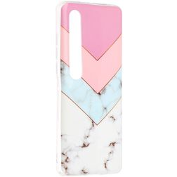 Mobigear Marble Xiaomi Mi 10 Hoesje Flexibel TPU Backcover - Driekleurig