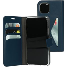 Mobiparts Classic Wallet iPhone 11 Pro Hoesje Bookcase Portemonnee - Blauw