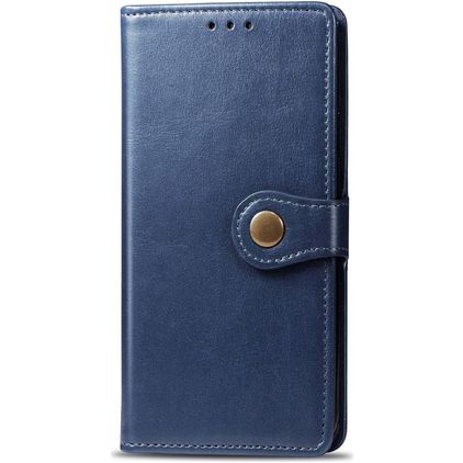 Mobigear Snap Button OPPO A5 (2020) Hoesje Bookcase Portemonnee - Blauw