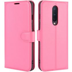 Mobigear Classic OnePlus 8 Hoesje Bookcase Portemonnee - Magenta