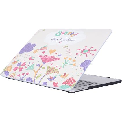 Mobigear Flowers MacBook Pro 15 Inch (2016-2019) Hoes Hardshell Laptopcover MacBook Case - Model 29 - Model A1707 / A1990