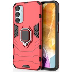 Mobigear Armor Ring Samsung Galaxy M15 Hoesje Hardcase Backcover Shockproof met Ringhouder - Rood