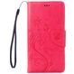 Mobigear Flowers iPhone SE (2020) Hoesje Bookcase Portemonnee - Magenta