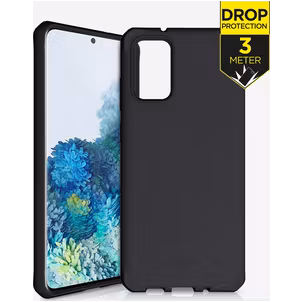 ITSkins SpectrumSolid Samsung Galaxy S20 Plus Hoesje Flexibel TPU Backcover Shockproof - Plain Black