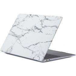 Mobigear Marble MacBook Air 13 Inch (2018-2020) Hoes Hardshell Laptopcover MacBook Case - Wit - Model A1932 / A2179 / A2337