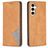 Mobigear Rhombus Slim Samsung Galaxy S24 FE Hoesje Bookcase - Cognac