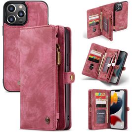 Caseme 008 iPhone 13 Pro Max Hoesje Uitneembare 2in1 Bookcase Portemonnee - Rood