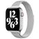 Mobigear Slim Loop Milanese Apple Watch Bandje Magneetsluiting - 49/46/45/44 mm - Zilver