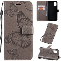 Mobigear Butterfly Samsung Galaxy A51 Hoesje Bookcase Portemonnee - Grijs