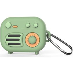 Mobigear Radio Apple AirPods Pro 1 Hoesje Flexibel Siliconen - Groen