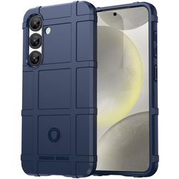 Mobigear Rugged Shield Samsung Galaxy S25 Plus Hoesje Flexibel TPU Backcover Shockproof - Blauw