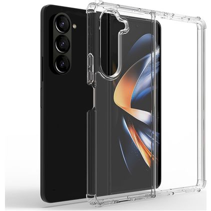 Mobigear Cushion Doorzichtig Samsung Galaxy Z Fold 5 Hoesje Flexibel TPU Backcover Shockproof - Transparant