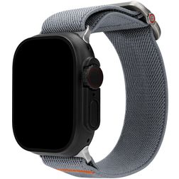 Mobilize Elastic Nylon Apple Watch Bandje Elastische band - 49/46/45/44 mm - Grijs