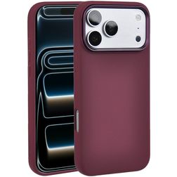 Valenta Silk iPhone 17 Pro Siliconen MagSafe Hoesje Backcover Shockproof - Cherry