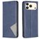 Mobigear Rhombus Slim iPhone 17 Pro Hoesje Bookcase - Blauw