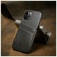 Fierre Shann Premium Card iPhone 12 Hoesje Backcover met Pasjeshouder - Grijs