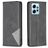 Mobigear Rhombus Slim Xiaomi Redmi Note 12 Hoesje Bookcase - Zwart