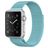 Mobigear Color Loop Milanese Apple Watch Bandje Magneetsluiting - 49/46/45/44 mm - Turquoise